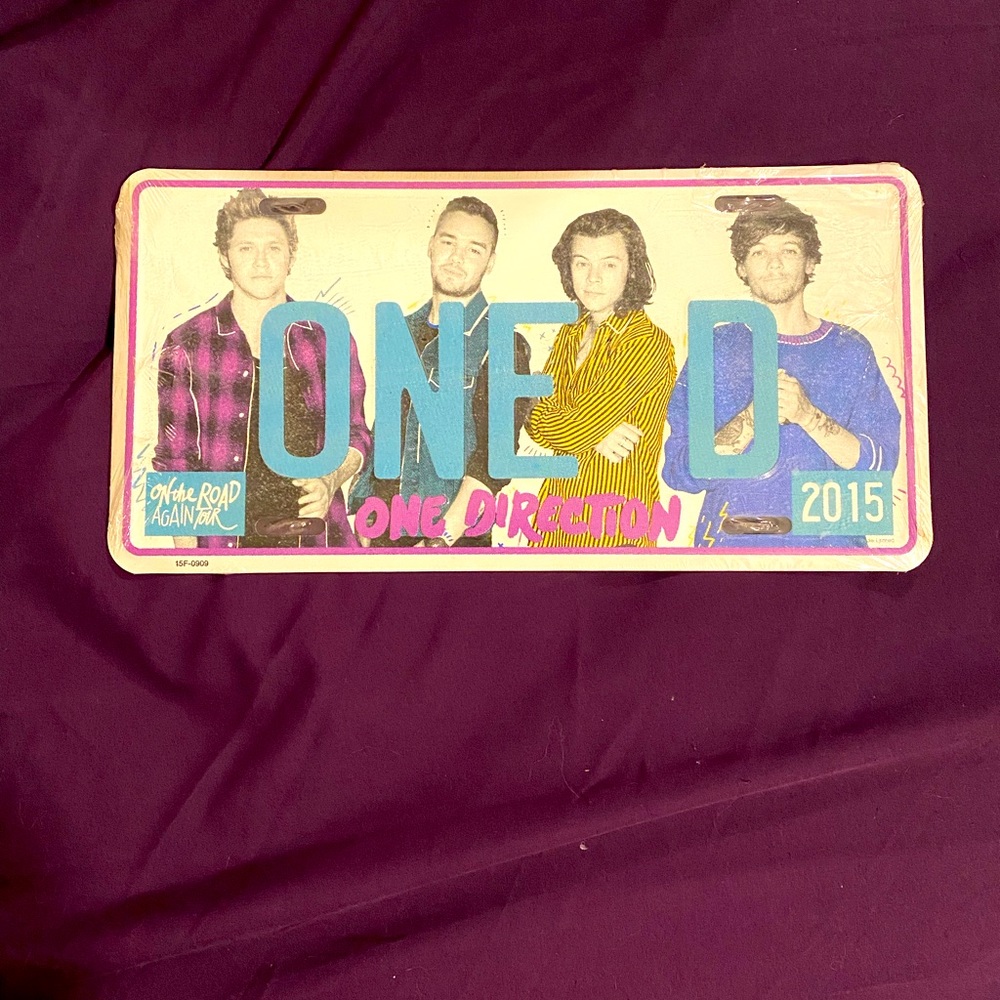 1D One Direction OTRA tour license plate **RARE**